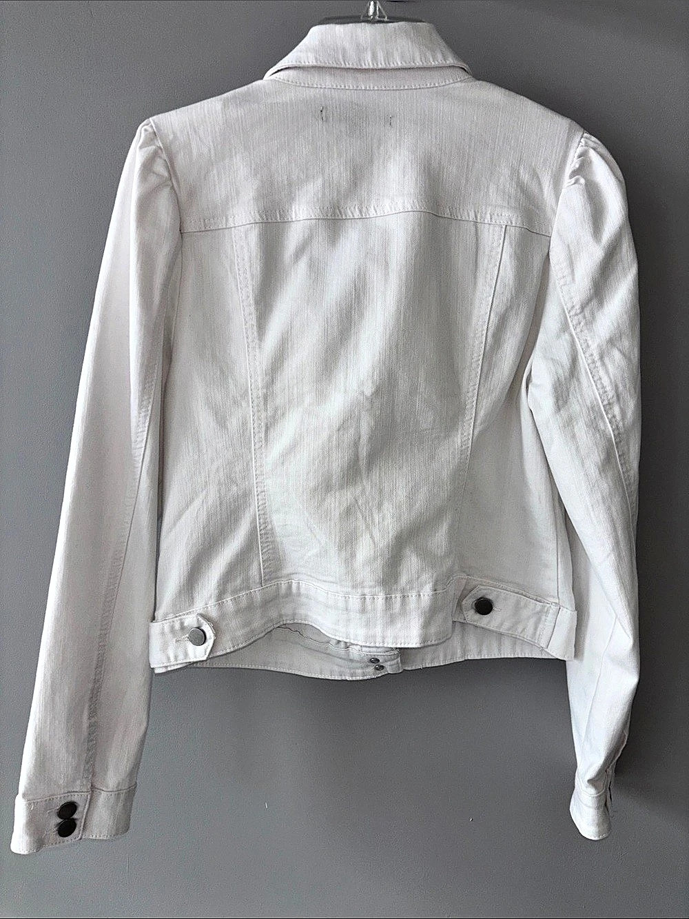 Boston Proper White Denim Jacket Size Medium - Picture 2 of 5